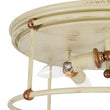 Load image into Gallery viewer, Farmhouze Light-Vintage 4-Light Weathered White Iron Drum Cage Semi Flush-Ceiling Light-13.8 in-
