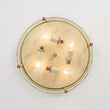 Load image into Gallery viewer, Farmhouze Light-Vintage 4-Light Weathered White Iron Drum Cage Semi Flush-Ceiling Light-13.8 in-
