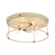 Load image into Gallery viewer, Farmhouze Light-Vintage 4-Light Weathered White Iron Drum Cage Semi Flush-Ceiling Light-13.8 in-
