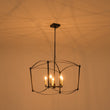 Load image into Gallery viewer, Farmhouze Light-Vintage 5-Light Candle Arched Square Cage Chandelier-Ceiling Light-Black-

