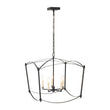 Load image into Gallery viewer, Farmhouze Light-Vintage 5-Light Candle Arched Square Cage Chandelier-Ceiling Light-Black-

