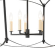Load image into Gallery viewer, Farmhouze Light-Vintage 5-Light Candle Arched Square Cage Chandelier-Ceiling Light-Black-
