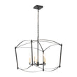 Load image into Gallery viewer, Farmhouze Light-Vintage 5-Light Candle Arched Square Cage Chandelier-Ceiling Light-Black-
