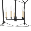 Load image into Gallery viewer, Farmhouze Light-Vintage 5-Light Candle Arched Square Cage Chandelier-Ceiling Light-Black-
