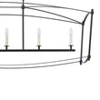 Load image into Gallery viewer, Farmhouze Light-Vintage 5-Light Candle Style Arched Rectangle Island Chandelier-Ceiling Light-Black-
