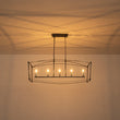 Load image into Gallery viewer, Farmhouze Light-Vintage 5-Light Candle Style Arched Rectangle Island Chandelier-Ceiling Light-Black-
