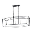 Load image into Gallery viewer, Farmhouze Light-Vintage 5-Light Candle Style Arched Rectangle Island Chandelier-Ceiling Light-Black-
