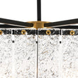 Load image into Gallery viewer, Farmhouze Light-Vintage 6-Light Water Glass Wide Drum Lantern Chandelier-Chandelier-Black-
