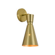 Load image into Gallery viewer, Farmhouze Light-Vintage Brass 1-Light Perforated Cone Arm Wall Sconce-Wall Sconce-2 Packs-
