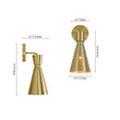 Load image into Gallery viewer, Farmhouze Light-Vintage Brass 1-Light Perforated Cone Arm Wall Sconce-Wall Sconce-2 Packs-
