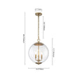 Load image into Gallery viewer, Farmhouze Light-Vintage Brass 3-Light Candle Style Clear Glass Globe Pendant-Pendant-Brass-
