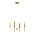 Load image into Gallery viewer, Farmhouze Light-Vintage Brass 4-Light White Fabric Candle Chandelier-Chandelier-4 Bulbs-
