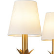 Load image into Gallery viewer, Farmhouze Light-Vintage Brass 4-Light White Fabric Candle Chandelier-Chandelier-4 Bulbs-
