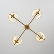Load image into Gallery viewer, Farmhouze Light-Vintage Brass 4-Light White Fabric Candle Chandelier-Chandelier-4 Bulbs-
