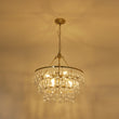 Load image into Gallery viewer, Farmhouze Light-Vintage Brass Luxury 3-Tier Round Crystal Accented Chandelier-Chandelier-23.6 in-
