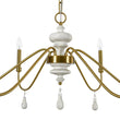 Load image into Gallery viewer, Farmhouze Light - Vintage Brass Scroll 6 - Light Candle Style Chandelier - Chandelier - Brass - 
