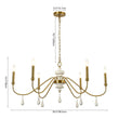 Load image into Gallery viewer, Farmhouze Light - Vintage Brass Scroll 6 - Light Candle Style Chandelier - Chandelier - Brass - 
