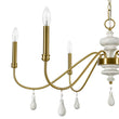 Load image into Gallery viewer, Farmhouze Light - Vintage Brass Scroll 6 - Light Candle Style Chandelier - Chandelier - Brass - 
