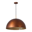 Load image into Gallery viewer, Farmhouze Light - Vintage Copper Style Oversized Metal Dome Pendant Light - Chandelier - 23in - 
