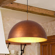 Load image into Gallery viewer, Farmhouze Light - Vintage Copper Style Oversized Metal Dome Pendant Light - Chandelier - 23in - 
