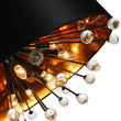 Load image into Gallery viewer, Farmhouze Light - Vintage Crystal Accented Black Fabric Round Cage Chandelier - Chandelier - Black - 
