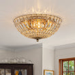 Load image into Gallery viewer, Farmhouze Light-Vintage Distressed Bronze Round Crystal Cage Flush Mount Light-Ceiling Light-Bronze-
