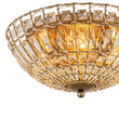 Load image into Gallery viewer, Farmhouze Light-Vintage Distressed Bronze Round Crystal Cage Flush Mount Light-Ceiling Light-Bronze-
