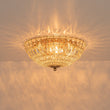 Load image into Gallery viewer, Farmhouze Light-Vintage Distressed Bronze Round Crystal Cage Flush Mount Light-Ceiling Light-Bronze-
