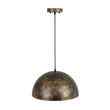 Load image into Gallery viewer, Farmhouze Light - Vintage Distressed Brown Oversized Metal Dome Pendant - Chandelier - 15in - 
