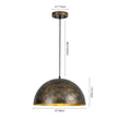 Load image into Gallery viewer, Farmhouze Light - Vintage Distressed Brown Oversized Metal Dome Pendant - Chandelier - 23in - 
