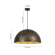 Load image into Gallery viewer, Farmhouze Light - Vintage Distressed Brown Oversized Metal Dome Pendant - Chandelier - 23in - 
