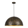Load image into Gallery viewer, Farmhouze Light - Vintage Distressed Brown Oversized Metal Dome Pendant - Chandelier - 23in - 
