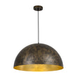 Load image into Gallery viewer, Farmhouze Light - Vintage Distressed Brown Oversized Metal Dome Pendant - Chandelier - 23in - 

