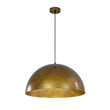 Load image into Gallery viewer, Farmhouze Light - Vintage Distressed Brown Oversized Metal Dome Pendant - Chandelier - 23in/Aged Gold - 

