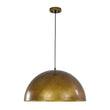Load image into Gallery viewer, Farmhouze Light - Vintage Distressed Brown Oversized Metal Dome Pendant - Chandelier - 23in/Aged Gold - 
