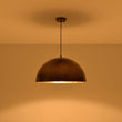 Load image into Gallery viewer, Farmhouze Light - Vintage Distressed Brown Oversized Metal Dome Pendant - Chandelier - 23in/Aged Gold - 
