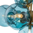 Load image into Gallery viewer, Farmhouze Light-Vintage Glam 10-Light Amber Glass Globe Bubble Chandelier-Chandelier-Blue Glass-
