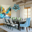 Load image into Gallery viewer, Farmhouze Light-Vintage Glam 10-Light Amber Glass Globe Bubble Chandelier-Chandelier-Blue Glass-
