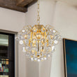Load image into Gallery viewer, Farmhouze Light-Vintage Glam 3-Light Round Tiered Cluster Crystal Chandelier-Chandelier-Brass-
