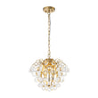 Load image into Gallery viewer, Farmhouze Light-Vintage Glam 3-Light Round Tiered Cluster Crystal Chandelier-Chandelier-Brass-
