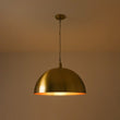 Load image into Gallery viewer, Farmhouze Light - Vintage Gold Oversized Metal Dome Kitchen Pendant Light - Pendant - 15 in - 
