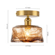Load image into Gallery viewer, Farmhouze Light-Vintage Hand-Blown Molten Amber Glass Shade Ceiling Light-Ceiling Light-Saucer - 2 Packs-
