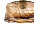 Load image into Gallery viewer, Farmhouze Light-Vintage Hand-Blown Molten Amber Glass Shade Ceiling Light-Ceiling Light-Saucer - 2 Packs-
