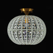 Load image into Gallery viewer, Farmhouze Light-Vintage Luxe 1-Light Faceted Crystal Sphere Cage Semi Flush-Ceiling Light-Radial Sphere-
