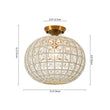 Load image into Gallery viewer, Farmhouze Light-Vintage Luxe 1-Light Faceted Crystal Sphere Cage Semi Flush-Ceiling Light-Radial Sphere-
