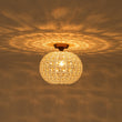 Load image into Gallery viewer, Farmhouze Light-Vintage Luxe 1-Light Faceted Crystal Sphere Cage Semi Flush-Ceiling Light-Radial Sphere-
