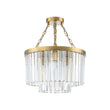 Load image into Gallery viewer, Farmhouze Light-Vintage Luxe 2-Tier Brass Dazzling Crystal Round Ceiling Light-Ceiling Light-15.7 in-
