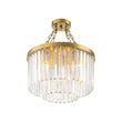 Load image into Gallery viewer, Farmhouze Light-Vintage Luxe 2-Tier Brass Dazzling Crystal Round Ceiling Light-Ceiling Light-15.7 in-

