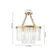 Load image into Gallery viewer, Farmhouze Light-Vintage Luxe 2-Tier Brass Dazzling Crystal Round Ceiling Light-Ceiling Light-15.7 in-
