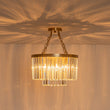 Load image into Gallery viewer, Farmhouze Light-Vintage Luxe 2-Tier Brass Dazzling Crystal Round Ceiling Light-Ceiling Light-15.7 in-
